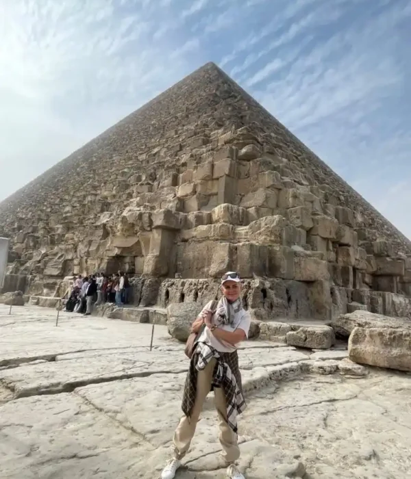 Pyramids and  museum NMEC with mummies